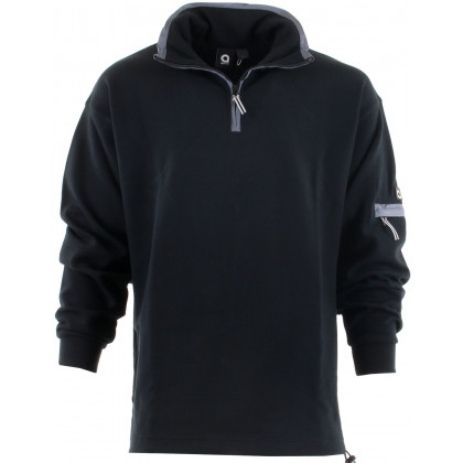 Sweatshirt noir grande taille homme Allsize - Hommefort