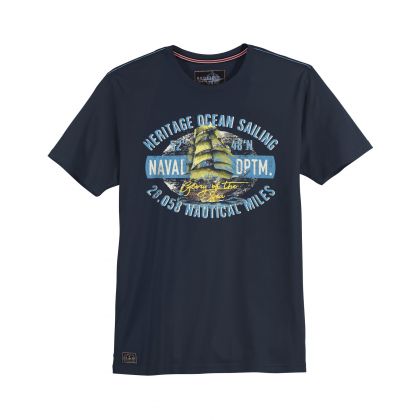 T-shirt imprimé Naval Département grande taille pour homme - Conquête navale en 100% coton du 3XL au 10XL
