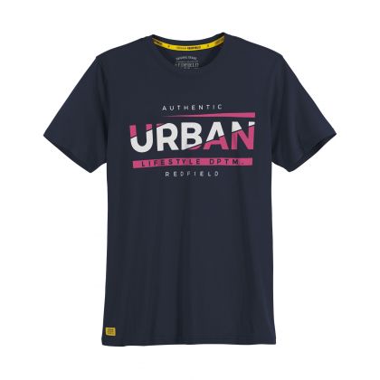 T-shirt imprimé grande taille homme fort Urban Lifestyle REDFIELD en coton du 3XL au 10XL