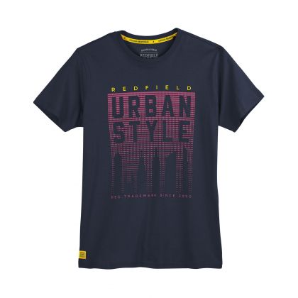 T-shirt imprimé grande taille pour homme Urban Style REDFIELD | 100% coton à col rond | Du 3XL au 10XL