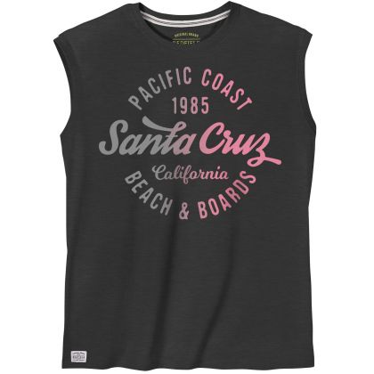 T-shirt sans manches grande taille pour homme avec imprimé Santa Cruz | 100% coton | Style californien