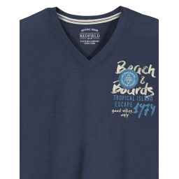 T shirtcol V "Beach" sans manches