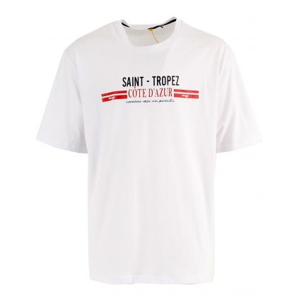 T-shirt imprimé grande taille pour homme - Saint-Tropez sur la Côte d'Azur en 100% coton | Boutique en ligne