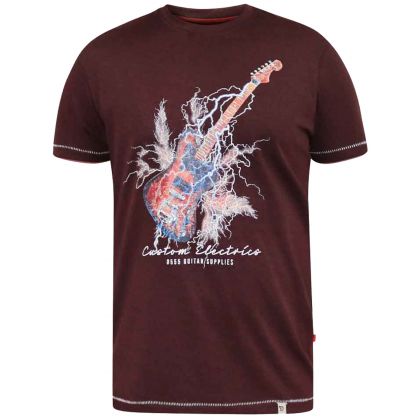 T-shirt imprimé Guitare électrique Grande Taille Homme D555 - Disponible du 3XL au 6XL