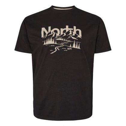 T-shirt Manches Courtes Imprimé North Montagne Grande Taille - Aventure et Style au Sommet