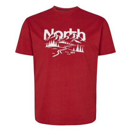 T-shirt Manches Courtes Imprimé North Montagne Grande Taille - Aventure et Style au Sommet