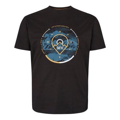 T-shirt Manches Courtes Imprimé North Boussole Grande Taille 3XL-8XL - Aventure et Style au Bout de Vos Doigts