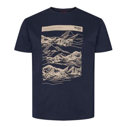 T-shirt Grande Taille Imprimé Chaîne de Montagne 3XL-8XL - Style et Confort NORTH 56°4