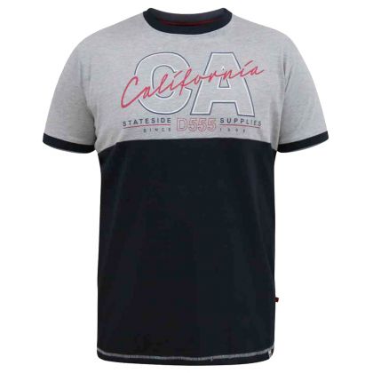 T-shirt Imprimé California Grande Taille Homme - D555 | Disponible du 3XL au 6XL