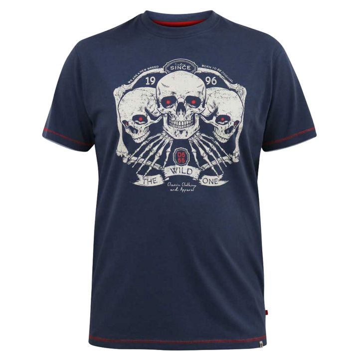 T-shirt imprimé Trio of Skulls col rond