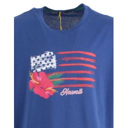 T-shirt col rond imprimé Hawaï