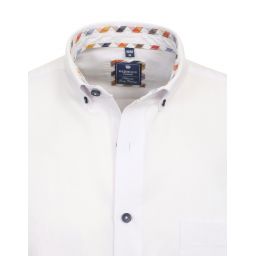 chemisette unie col boutonné