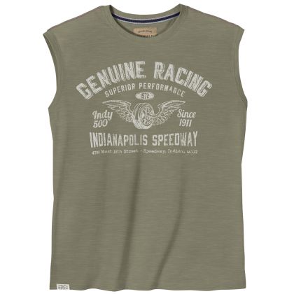 T-shirt sans Manches Imprimé "Genuine Racing" Grande Taille Homme Fort - 3XL à 10XL