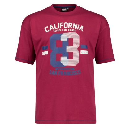 T-shirt imprimé California grande taille homme fort | 100% coton | Du 3XL au 8XL | ADAMO