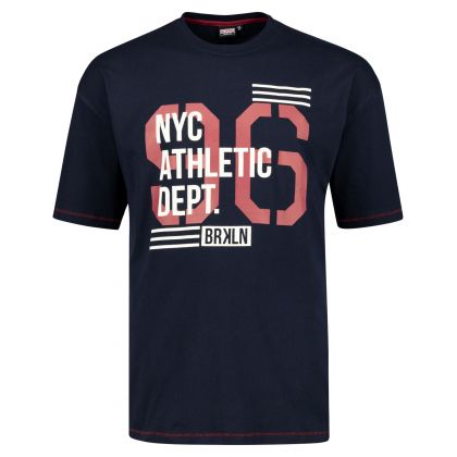 T-shirt manches courtes imprimé NYC Athletic Grande Taille Homme Fort | ADAMO | Du 3XL au 8XL