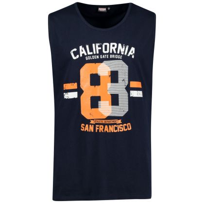 T-shirt sans manches imprimé California Grande Taille Homme Fort | ADAMO | Du 3XL au 8XL
