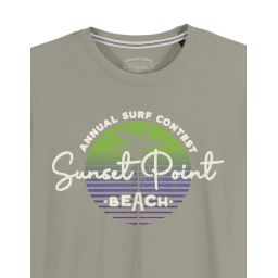T-shirt imprimé Sunset point beach