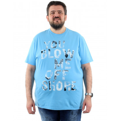 T Shirt Off shore grande taille bleu Kitaro - Hommefort