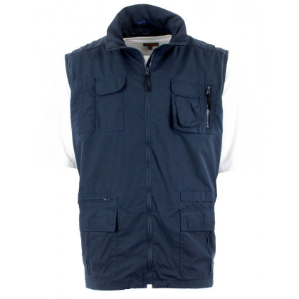 Gilet sans manches grande taille multipoches