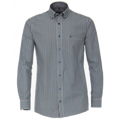 Hommefort - chemise à rayures grande taille col boutonné