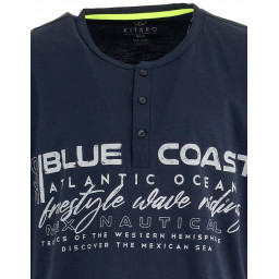 T shirt col tunisien Blue Coast