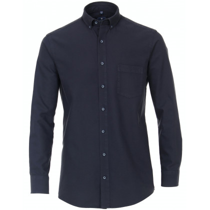 Chemise casual unie pour hommes forts