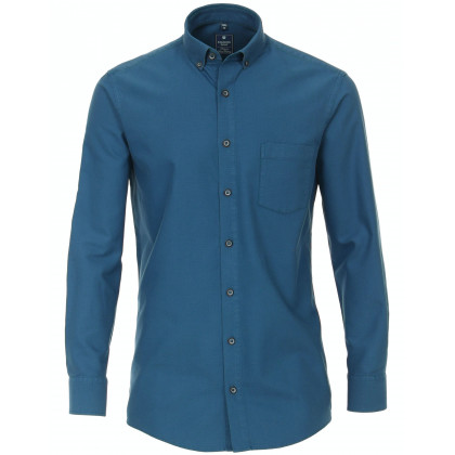 Chemise casual unie pour hommes forts