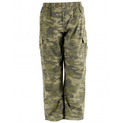 Pantalon cargo camouflage ceinture élastique pour hommes forts