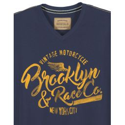 T shirt col V imprimé Brooklyn