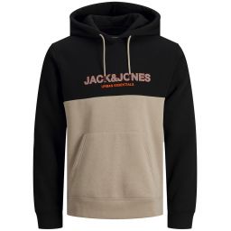 Sweatshirt à capuche bi colore avec impression J&J