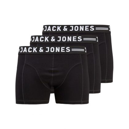 Pack de 3 boxers unis Jack and Jones pour homme fort