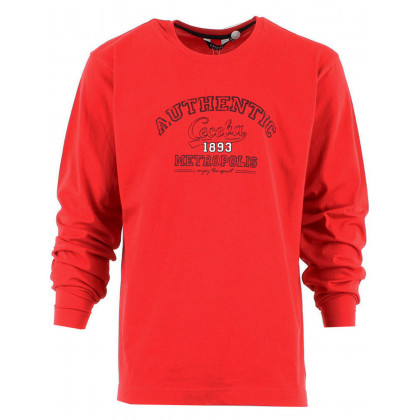 T-shirt ML rouge Ceceba grande taille - Hommefort