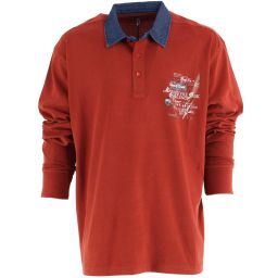 Polo manches longues col jean